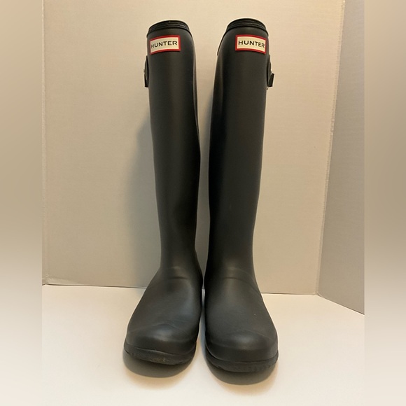 Hunter Black Tall Rain Boots - Picture 5 of 11
